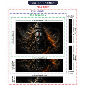 Shiva Fire Embers Front Laptop Skin - View 9