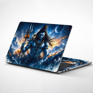 Shiva Himalaya Storm Night Laptop Skin - View 1