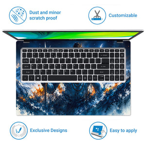 Shiva Himalaya Storm Night Laptop Skin - View 5