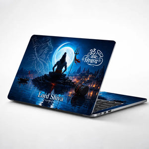Shiva Lord Om Namah Moon Laptop Skin - View 1