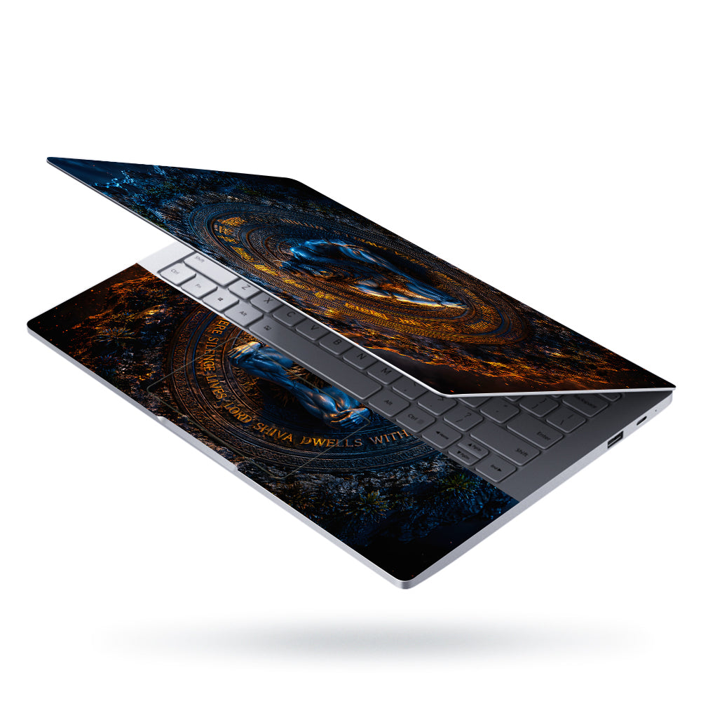 Shiva Meditating Mandala Laptop Skin - View 3