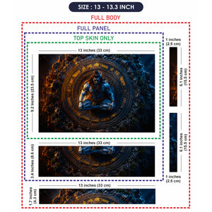 Shiva Meditating Mandala Laptop Skin - View 6