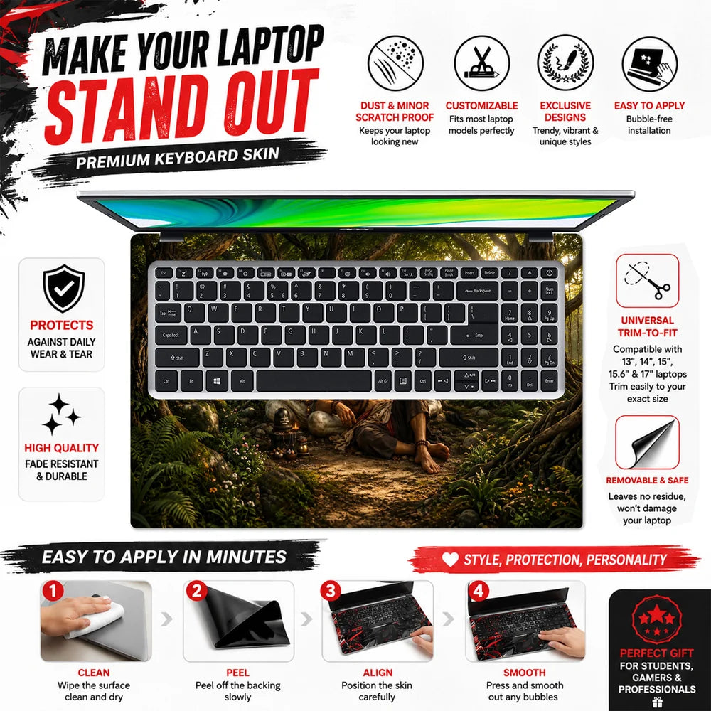 Shiva Nandi Forest Rest Laptop Skin - View 5