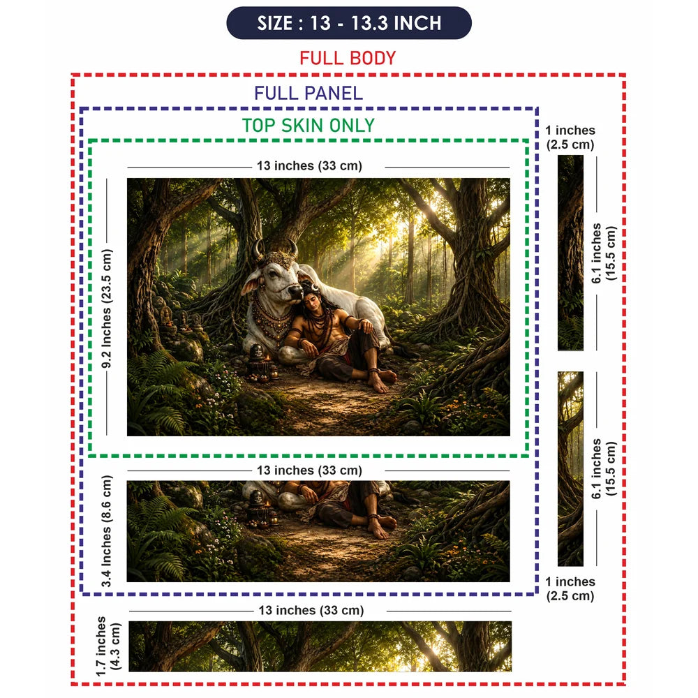 Shiva Nandi Forest Rest Laptop Skin - View 6