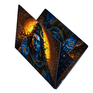 Shiva Om Hand Fire Mandala Laptop Skin - View 2