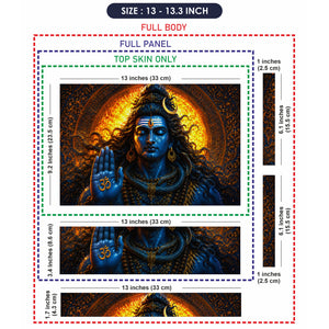 Shiva Om Hand Fire Mandala Laptop Skin - View 6