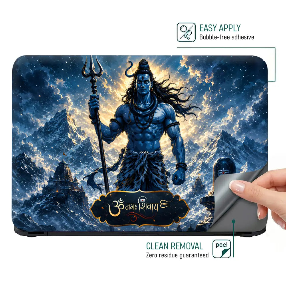 Shiva Om Namah Laptop Skin - View 4