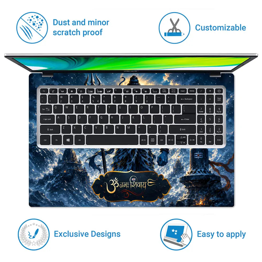 Shiva Om Namah Laptop Skin - View 5