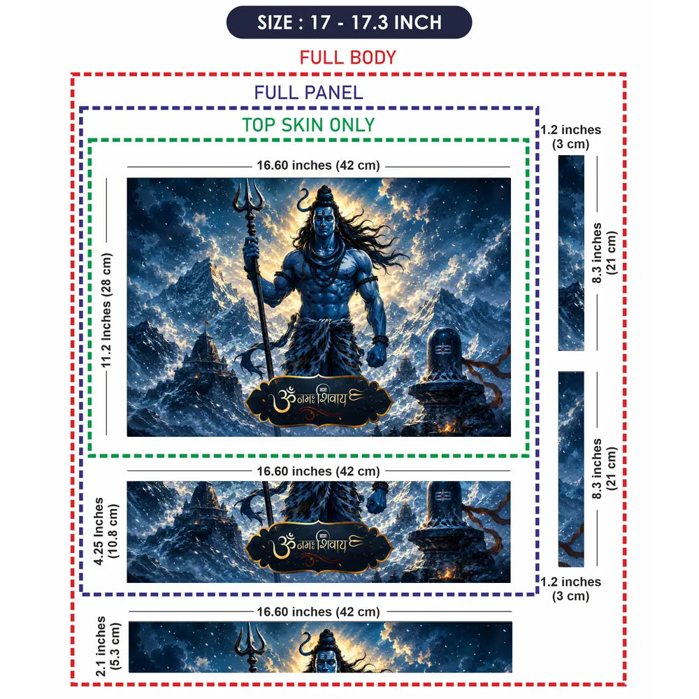 Shiva Om Namah Laptop Skin - View 9