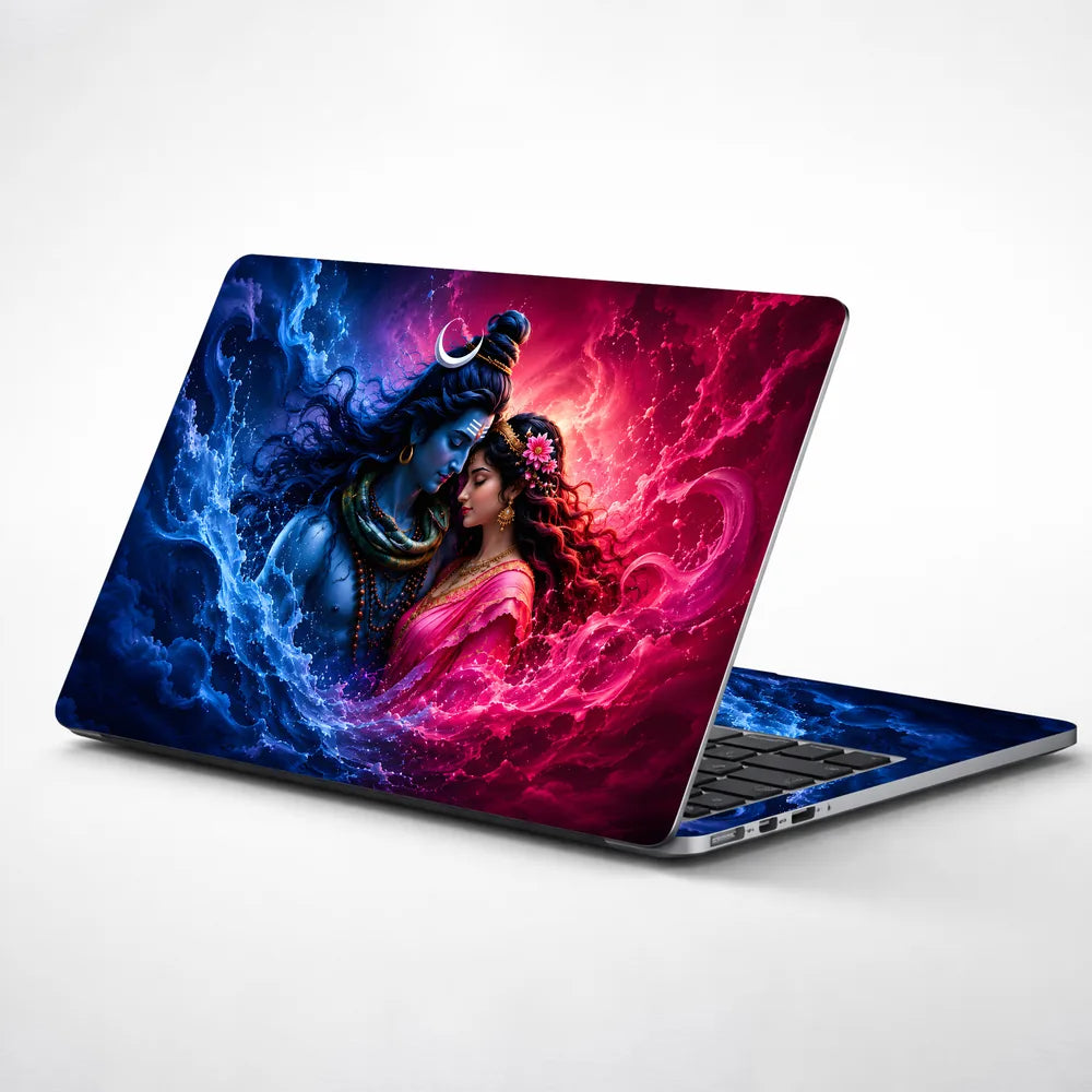 Shiva Parvati Cosmic Embrace Laptop Skin - View 1
