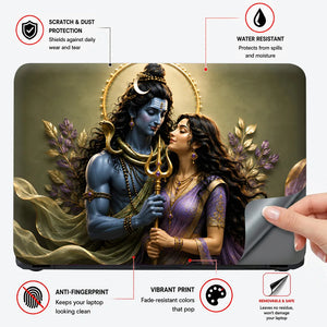 Shiva Parvati Lavender Halo Laptop Skin - View 4