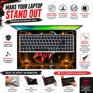 Shiva Parvati Temple Dance Laptop Skin - View 5