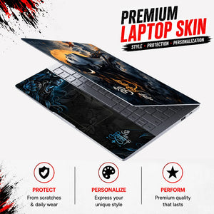 Shiva Profile Amber Moon Laptop Skin - View 3