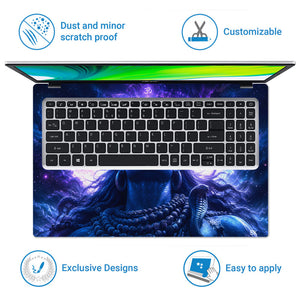 Shiva Purple Cosmic Om Laptop Skin - View 5