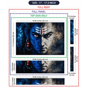 Shiva Red Eyes Hindi Text Laptop Skin - View 9