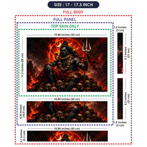 Shiva Skulls Fire Trident Laptop Skin - View 9