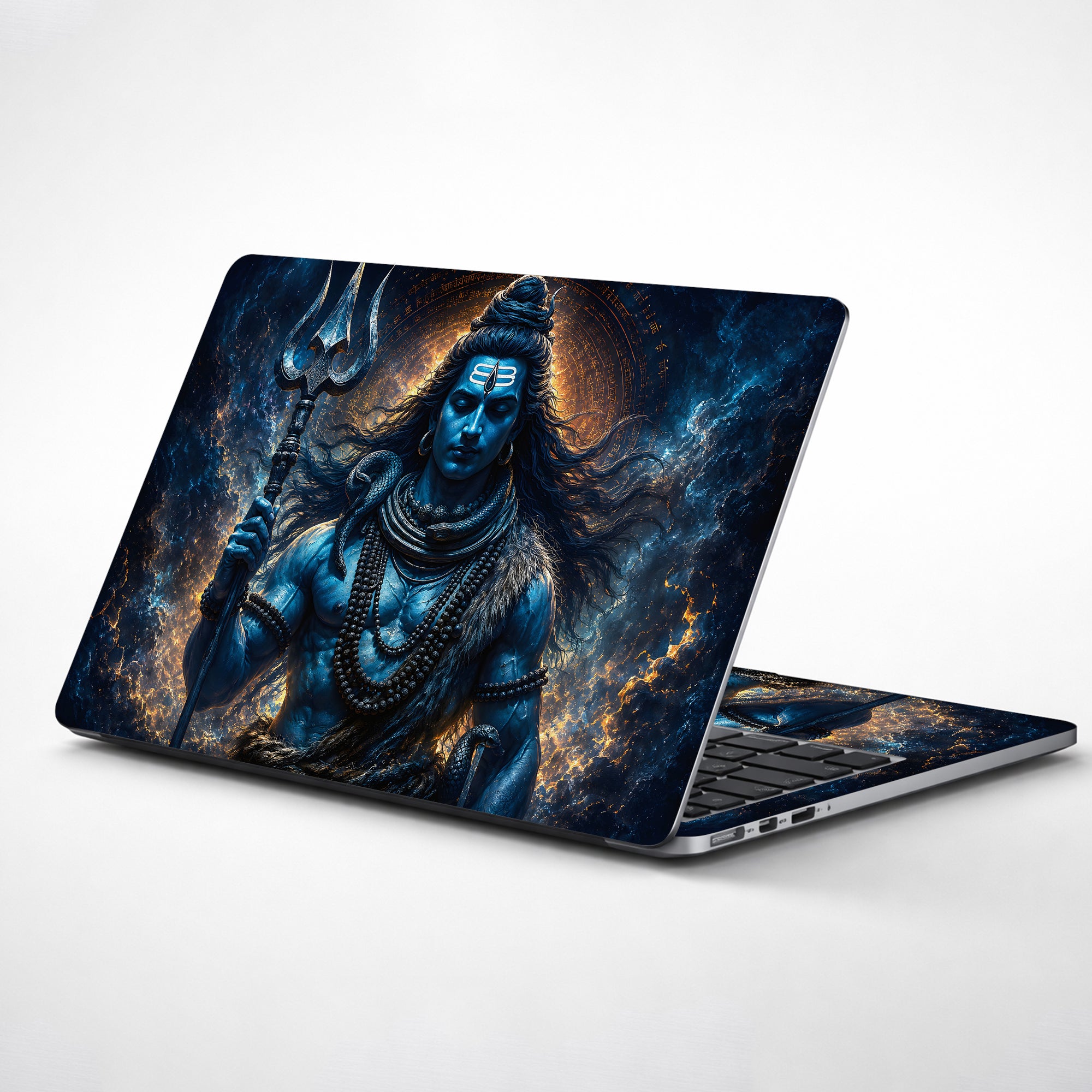 Shiva Trident Fur Night Cobra Laptop Skin - View 1