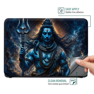 Shiva Trident Fur Night Cobra Laptop Skin - View 4