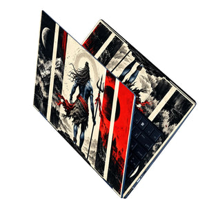 Shiva Trident Red Panel Poster Laptop Skin - View 2