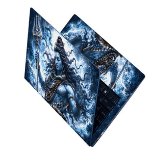 Shiva Trident Water Waves Laptop Skin - View 2