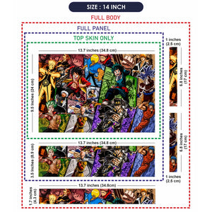 Shonen Anime Heroes Collage Laptop Skin - View 7