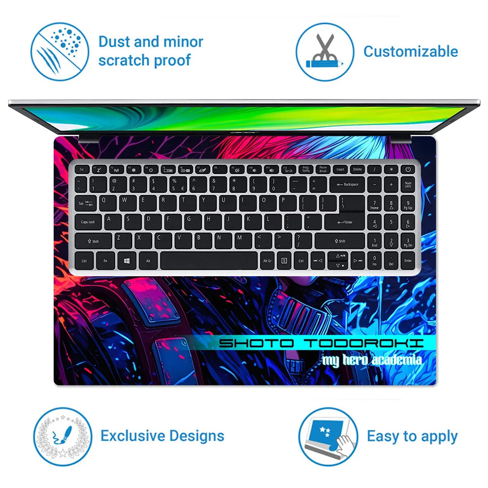 Shoto Todoroki Anime Laptop Skin - View 5