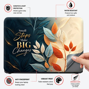 Small Steps Big Changes Botanical Laptop Skin - View 4