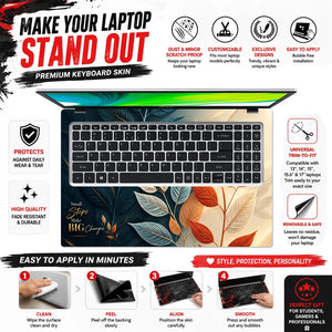 Small Steps Big Changes Botanical Laptop Skin - View 5