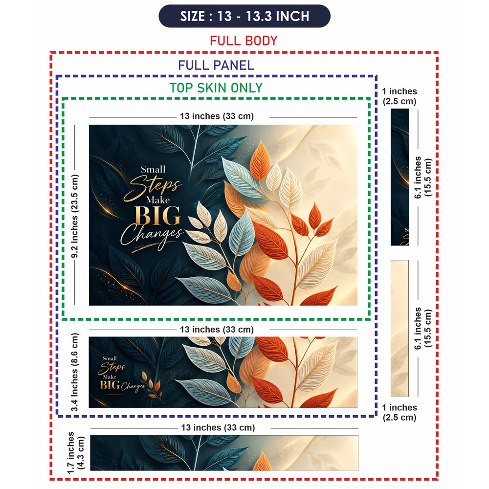 Small Steps Big Changes Botanical Laptop Skin - View 6