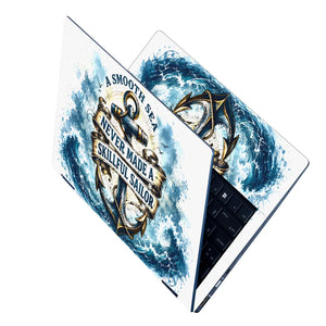 Smooth Sea Sailor Anchor Laptop Skin - View 2