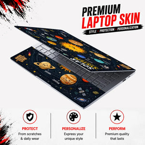 Solar System Kawaii Explore Laptop Skin - View 3
