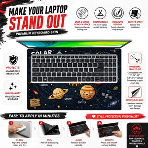 Solar System Kawaii Explore Laptop Skin - View 5