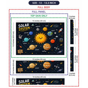 Solar System Kawaii Explore Laptop Skin - View 6
