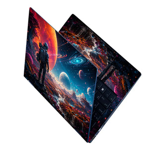 Space Astronaut Alien Planet Laptop Skin - View 2