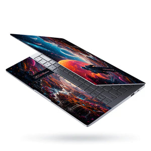 Space Astronaut Alien Planet Laptop Skin - View 3