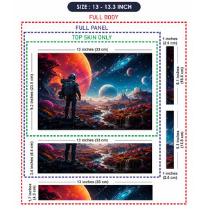 Space Astronaut Alien Planet Laptop Skin - View 6