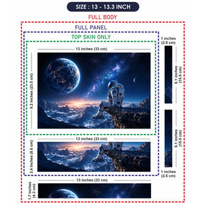 Space Astronaut Cliff Earth Laptop Skin - View 6
