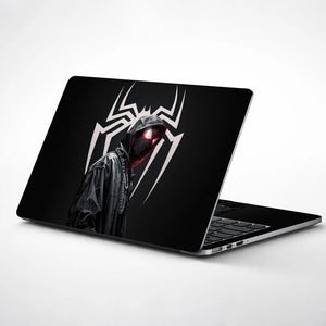 Spider Hood Grey Emblem Laptop Skin - View 1