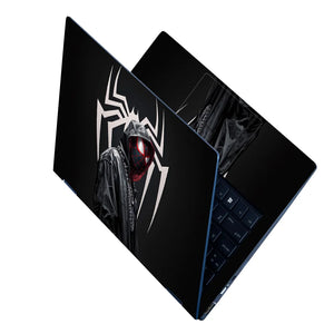 Spider Hood Grey Emblem Laptop Skin - View 2