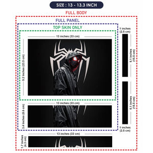 Spider Hood Grey Emblem Laptop Skin - View 6