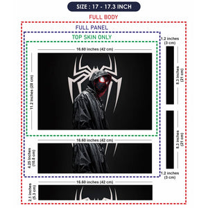Spider Hood Grey Emblem Laptop Skin - View 9