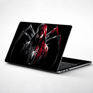 Spider Hood Symmetry Dark Laptop Skin - View 1