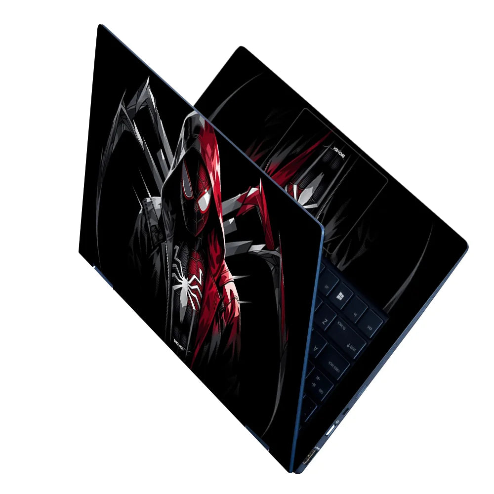 Spider Hood Symmetry Dark Laptop Skin - View 2