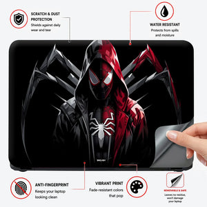 Spider Hood Symmetry Dark Laptop Skin - View 4