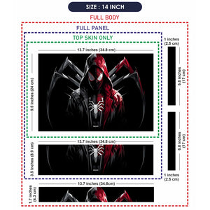 Spider Hood Symmetry Dark Laptop Skin - View 7