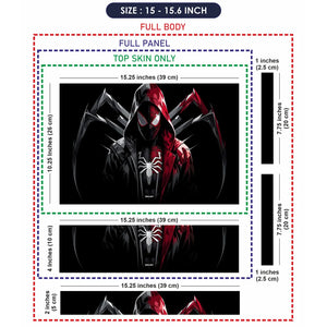 Spider Hood Symmetry Dark Laptop Skin - View 8