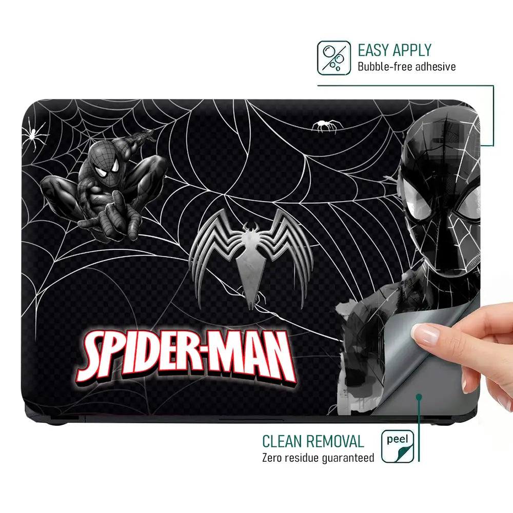 Spiderman Black Venom Web Laptop Skin - View 4