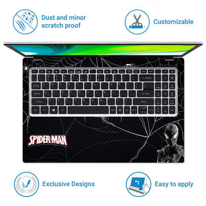 Spiderman Black Venom Web Laptop Skin - View 5