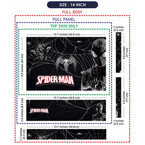 Spiderman Black Venom Web Laptop Skin - View 7