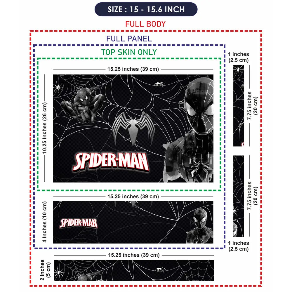 Spiderman Black Venom Web Laptop Skin - View 8